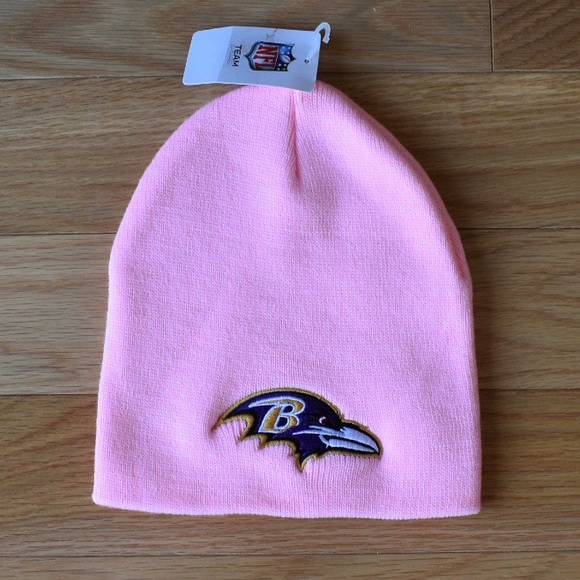 Baltimore Ravens Ladies Pink Knit Beanie - Picture 1 of 1